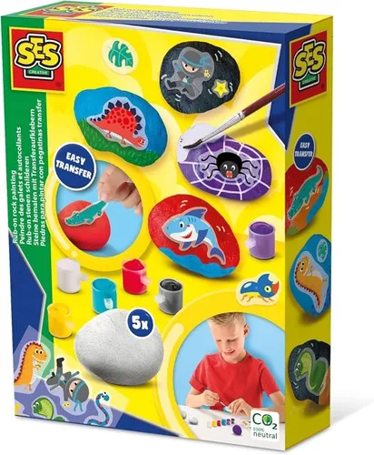 SES Steine bemalen mit Transferaufklebern von SES