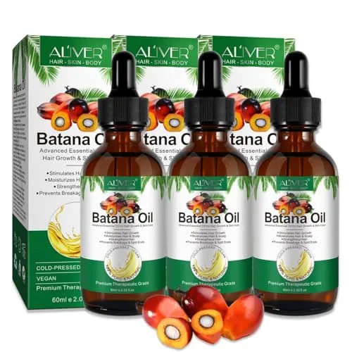 P-Beauty 3x Bio Batana Öl - Veganes Pflegeöl für Haare, Gesicht & Nägel - Haaröl zur Förderung des Haarwachstums, stärkt Haarfollikel und beugt Haarausfall vor. Ideal für alle Haartypen, enthält natürliche Vitamine und Antioxidantien für intensive Pflege.