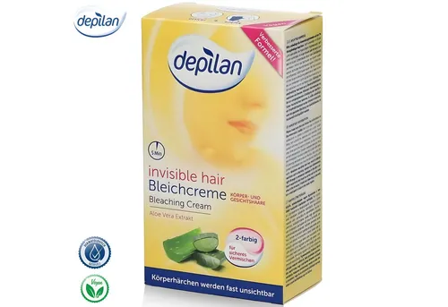 Depilan Haarcreme Bleichcreme für Körper- und Gesichtshaare, 2x 50ml
