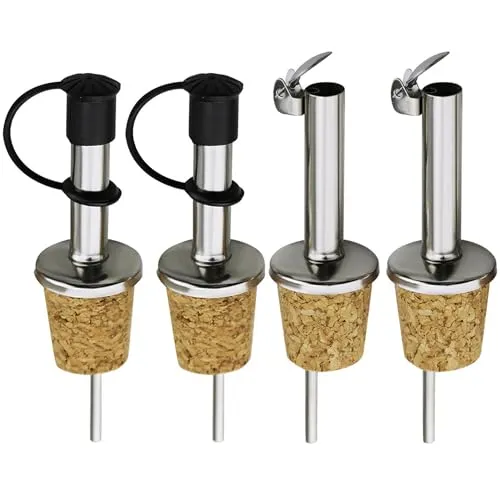Stück Kork-Weinverschlüsse mit Flip-Top-Weinausgießern, Ölflaschenverschlüssen, Weinschutzverschlüssen, Weinflaschen- und Ölflaschenverschlüssen, Ersatzkorken 4