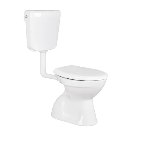 Komplettset Stand WC Abgang Boden Senkrecht Tiefspüler - Sanitäranlagen & Zubehör: Hochwertiges Stand-WC mit Softclose-Deckel und Spülkasten, ideal für moderne Badezimmer.