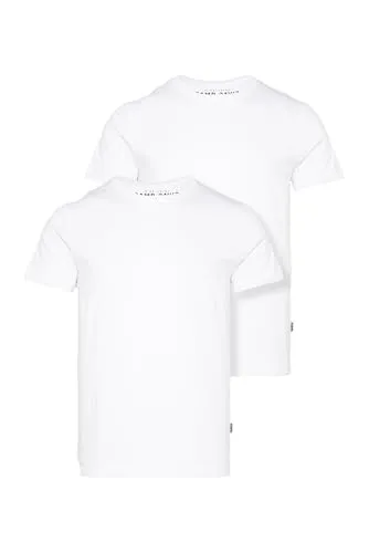 CAMP DAVID Herren T-Shirt 2er Pack, Gr. M, opticwhite - Klassisches T-Shirt im 2er Pack, mit angenehmem Schnitt und weichem Single Jersey, ideal für Freizeitaktivitäten.
