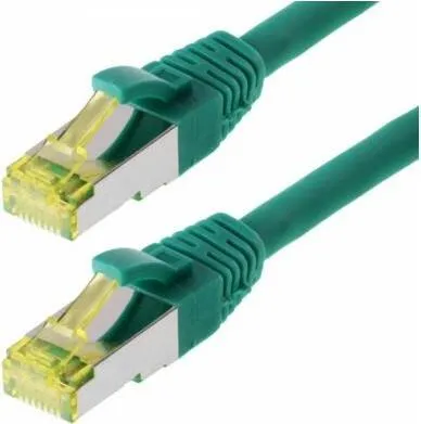 Helos Patchkabel S / FTP (PIMF) CAT 6a - Verbindungskabel, Grün, 1,5 m