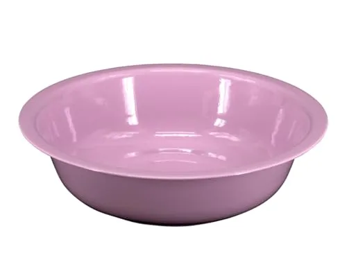 itsisa Dekoschale aus Metall, rosa 36x9,5 cm - Zinkschale als Mini Teich Balkon, Deko Schale Garten, Blumenschale