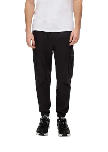QS Slim Fit Cargohose dunkelgrau M - Wanderhosen mit tapered Leg für moderne Looks, elastischem Tunnelzug-Bund für perfekten Sitz und praktischen Cargo-Pockets für deine Essentials – ideal für aktive Tage!