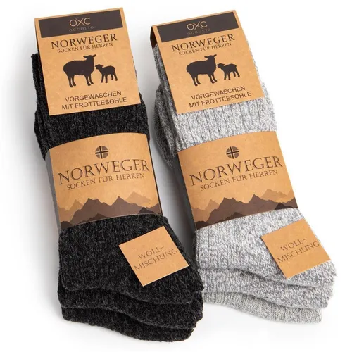 OCCULTO Norwegersocken Herren Norweger Socken 6er Pack (Modell: Finn) (6-Paar)