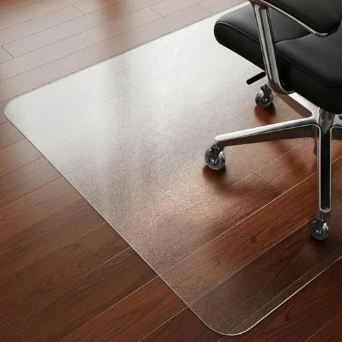 COSYLAND Bodenschutzmatte Bürostuhl transparent | Bürostuhl Unterlage & Schreibtischstuhl Unterlage Antirutsch, Schutzmatte Boden & Teppich (120x120cm)