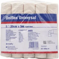 Uniflex® Universal 5m x 20cm Zellglas Binden (5 Stk.) - Kompressen & Verbände - Dauerelastische Binde für Stütz- und Entlastungsverbände, hautfreundlich und ideal zur Fixierung von Wundauflagen und zur Reduktion von Schwellungen.