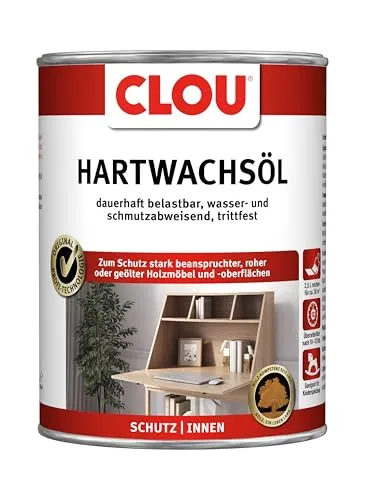 Produktbild Clou Hartwachsöl farblos: Strapazierfähiges Holzöl für Innenbereiche