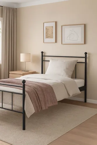 Metallbett Anke von moebel-direkt-online, schwarz in schwarz von möbel direkt online