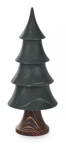 Baum Massivholzbaum mit Stamm, Stufenform spitz, grün lasiert BxHxT 60x170x60mm