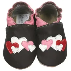 Krabbelschuhe Herzen 20/21 - Handgefertigte Babyschuhe aus Rindsleder - Babyschuhe für 12-18 Monate, ideal für erste Schritte und Krabbelversuche. Flexibel, rutschfest und aus weichem Rindsleder, bieten sie optimalen Halt und Schutz.