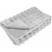 vidaXL Kunstfell Kaninchenfell Decke Grau 220 x 240 cm Polyester 42021811