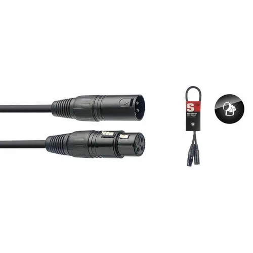 STAGG DMX-Kabel Schwarz - 3pol. - 50cm