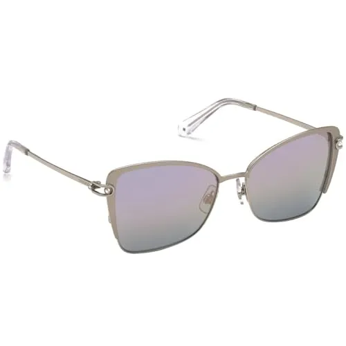 Swarovski SK0314 Rechteckige Metall-Sonnenbrille für Damen
