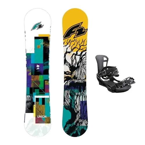 F2 Set Snowboard Union Mustard Gelb 157cm + Sonic Bindung L Sale