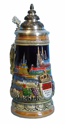 Bierkrug Köln Reliefseidel 0,5 Liter Bierseidel KI 305 0,5L Koeln NEU