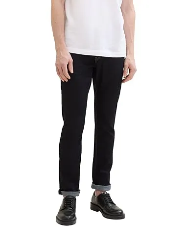 TOM TAILOR Herren Josh Regular Slim Jeans - Herren-Jeanshose im Five-Pocket-Style mit Stretch-Anteil für optimalen Tragekomfort und Bewegungsfreiheit. Der Regular Slim Fit sorgt für eine moderne Passform.