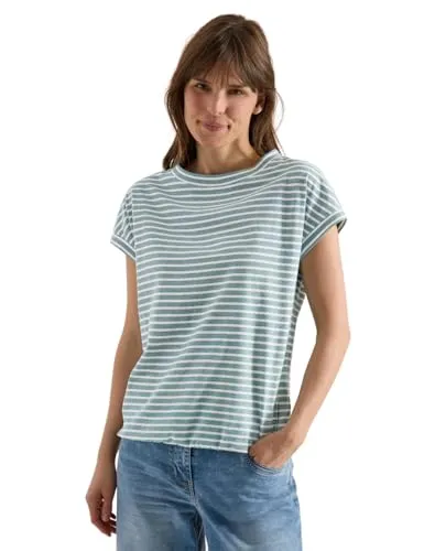 Damen Kurzarm T-Shirt mit elastischem Saum