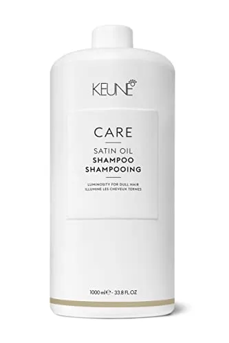Keune Care Satin Oil Shampoo 1000 ml - Pflege für feines Haar - Pflegeshampoo für feines Haar, sorgt für Glanz und Geschmeidigkeit. Ideal für Damen mit widerspenstigem Haar. Inhalt 1000 ml, für gesund aussehendes Haar.