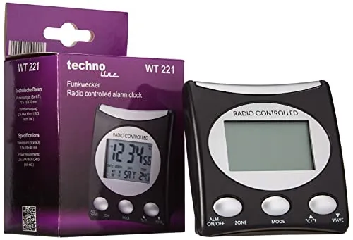 Technoline, Funkwecker WT 221-T mit Innentemperaturanzeige sowie Datums- und Wochentagsanzeige