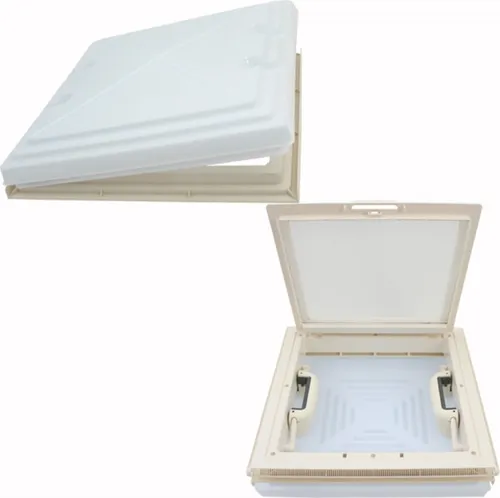 MPK 42 Dachluke 40 x 40 cm für Wohnwagen und Wohnmobil - Hochwertige Dachhaube mit klappbarem Rahmen und Moskitonetz, sorgt für Helligkeit und hat ein Dauerlüftungssystem. Perfekt für verschiedene Dachstärken und einfach zu installieren.