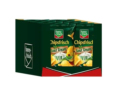 funny-frisch Chipsfrisch Sour Cream und Wild Onion, 10er Pack (10 x 150 g)