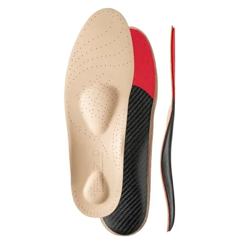 pedag Viva Low Leder Einlegesohlen – Unterstützung für Senk- und Spreizfuß - Einlegesohlen aus atmungsaktivem Rindleder, ideal für Sneaker & Schnürschuhe, bieten optimale Unterstützung und Linderung bei Fuß- und Knieschmerzen.