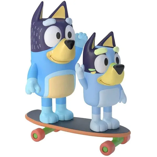 Bluey Skateboard Actionfigur 2er Pack | Bluey & Bandit