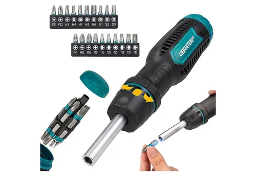 Ratschenschraubendreher 33 in 1 magnetisch mit ergonomischem Griff
