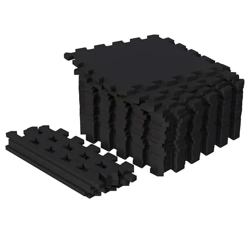 GORILLA SPORTS® Bodenschutzmatte Set - Rutschfest und vielseitig - Sportmatten Set aus 18 rutschfesten 30x30 cm EVA-Puzzlematten, ideal zum Schutz Deines Bodens und für maximale Sicherheit bei intensiven Workouts.