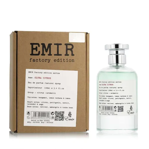 Emir Ultra Citrus Factory Edition Eau De Parfum 100 ml - Deo mit spritzigem Zitrusduft, ideal für einen erfrischenden Start in den Tag und langanhaltende Frische.