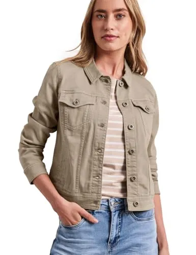 Street One Damen Jacke im Colored-Denim-Look in beige von Street One