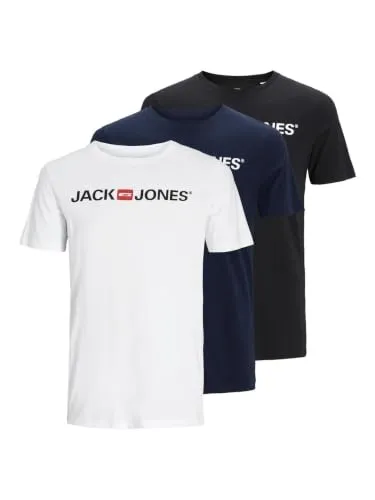JACK & JONES Herren JJECORP Logo Tee SS Crew Neck 3PK von Jack & Jones