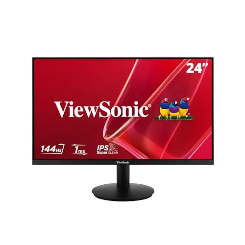 ViewSonic VA24G1 Monitor 24 Zoll Full HD 1920px1080, 144Hz, 1ms MPRT, IPS, HDMI 1.4, VGA, Low Blue Light, Flimmerfrei