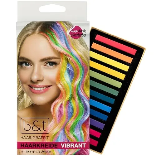 Produktbild B&T Haarkreide Set Vibrant 12 Farben