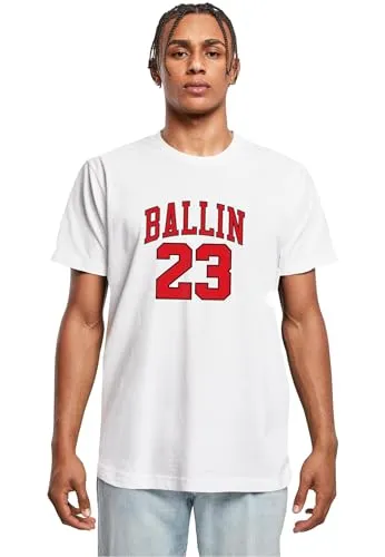 Mister Tee Herren T-Shirt Ballin 23 Tee White XXL