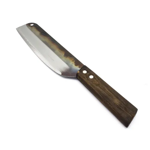 Handgefertigtes Gemüsemesser mit 20cm Klinge - Küchenmesser aus hochwertigem Kohlenstoffstahl, ideal zum präzisen Schneiden von Gemüse. Mit praktischem Loch zur hängenden Aufbewahrung und beidseitigem Schliff für maximale Schärfe.
