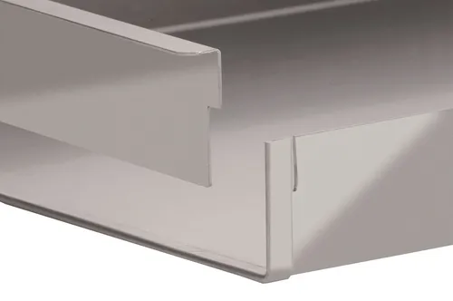 Alu Schnittkuchenblech Backblech Küchenblech 58x20x5 cm mit Rand u. Steckschiene