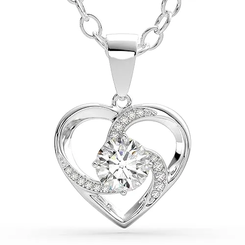 SERASAR Halskette Damen Schmuck 925 Sterling Silber mit Herz-Anhänger - Ketten für Damen, filigranes Design mit 18 Karat Goldplattierung und AAA Zirkonia, ideal als Geburtstagsgeschenk oder für besondere Anlässe.