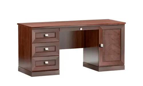 Moderne Art déco Schreibtisch mit Schubladen - Stylischer Stehschreibtisch aus Massivholz, ideal für Homeoffice oder Arbeitszimmer. Mit 4 praktischen Schubladen für optimalen Stauraum. Maße: 160 x 65 x 76 cm.
