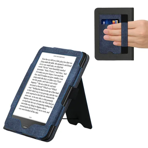 Flip Hülle für Tolino Vision 1 2 3 4 HD Handschlaufe eReader Cover Caser