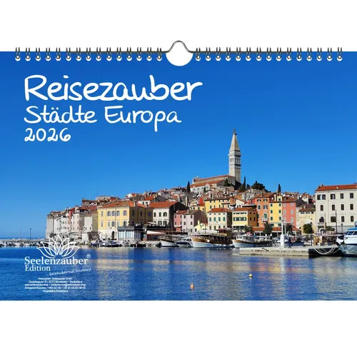 Städtezauber Europa DIN A4 Kalender für 2026 Städte - Seelenzauber