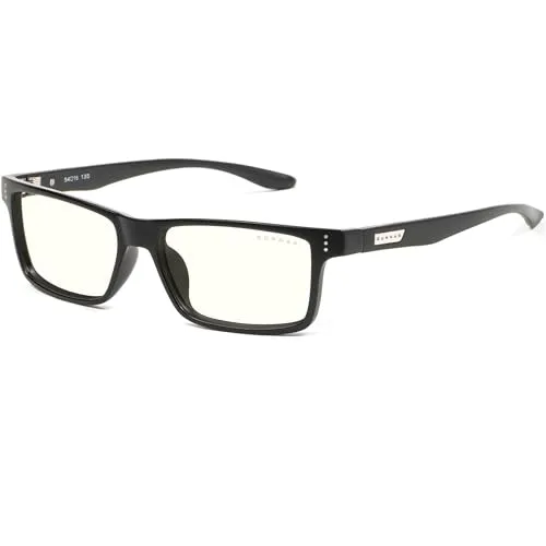Gunnar Gaming- und Computerbrille - Riot, Onyx Rahmen, Clear Linsen - Blaulichtfilter Brille, Premium Blaufilter, UV-Schutz,