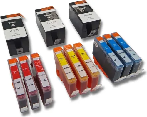 vhbw 12x Tintenpatronen kompatibel mit HP Officejet 6000, 6500, 6000 Wireless, 6000 Special Edition, 6500A, 6500 A Plus Drucker + Chip (Kompatibel)