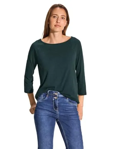 Damen Raglan-Shirt mit U-Boot-Ausschnitt in lila von CECIL