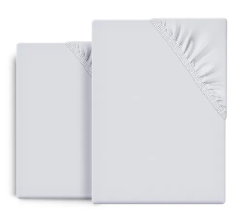 Beautex Spannbettlaken 2er Set Spannbetttuch Bettlaken Premium Baumwolle Jersey 160g/m², Jersey, Gummizug: rundum, (2 Stück)