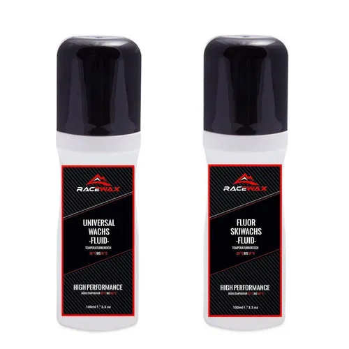 RaceWax Doppel-Pack fluoriertes Universal Skiwachs Wax flüssiges Spezialgleitwax