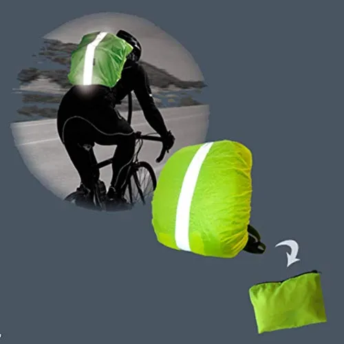 Regenschutz Rucksackschutz Regenhülle für Schulranzen Rucksack Ranzen Reflektorstreifen Neon Gelb