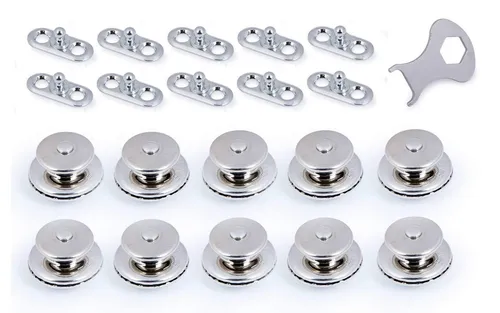 Set Tenax Oberteil Unterteil Schlüssel Persenning Komplettset Boot Druckknopf